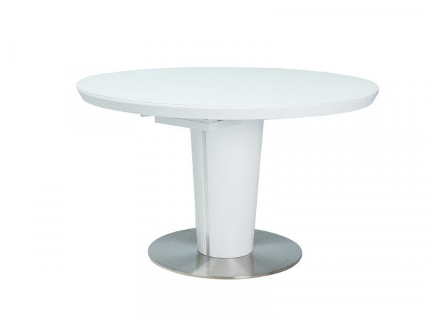  Обеденный стол SIGNAL Orbit белый матовый, d120-160/76