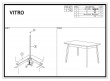  Обеденный стол SIGNAL Vitro 120 дуб/графит, 120/75/75