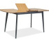 Обеденный стол SIGNAL Vitro II 120 раскладной, дуб/графит, 120-160/80/75