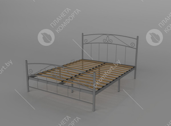  Кровать Эстелла (140*200) серый