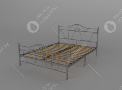Кровать Анжелика (90*200) серый