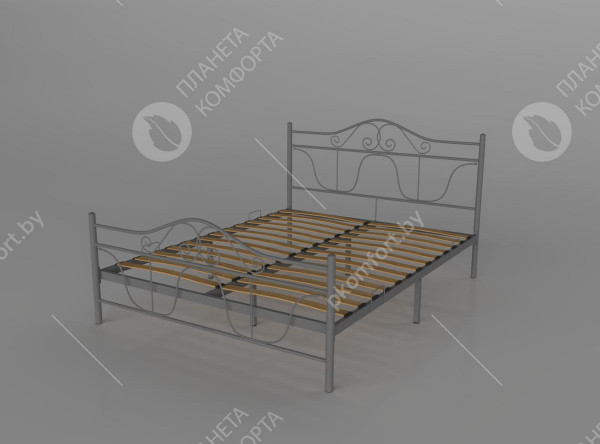  Кровать Анжелика (160*200) серый