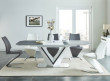  Обеденный стол SIGNAL Valerio Ceramic 160 раскладной, серый/белый матовый, 160-220/90/76